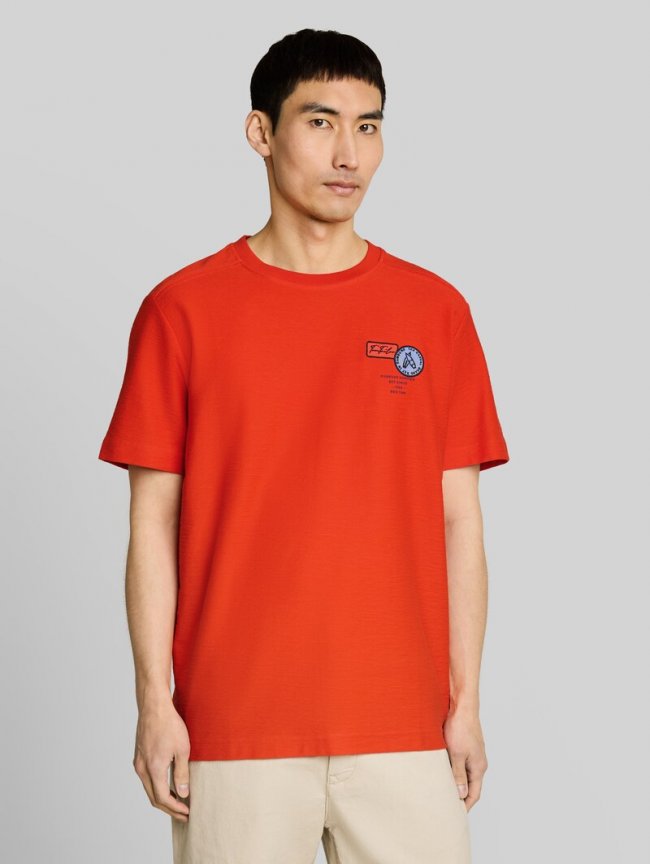 Tom Tailor T-Shirt mit Stickerei - Orange Red Tom Tailor T-Shirt mit Stickerei - Orange Red