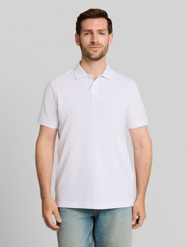 Tom Tailor Piqué Poloshirt mit Logo-Stickerei - White Tom Tailor Piqué Poloshirt mit Logo-Stickerei - White