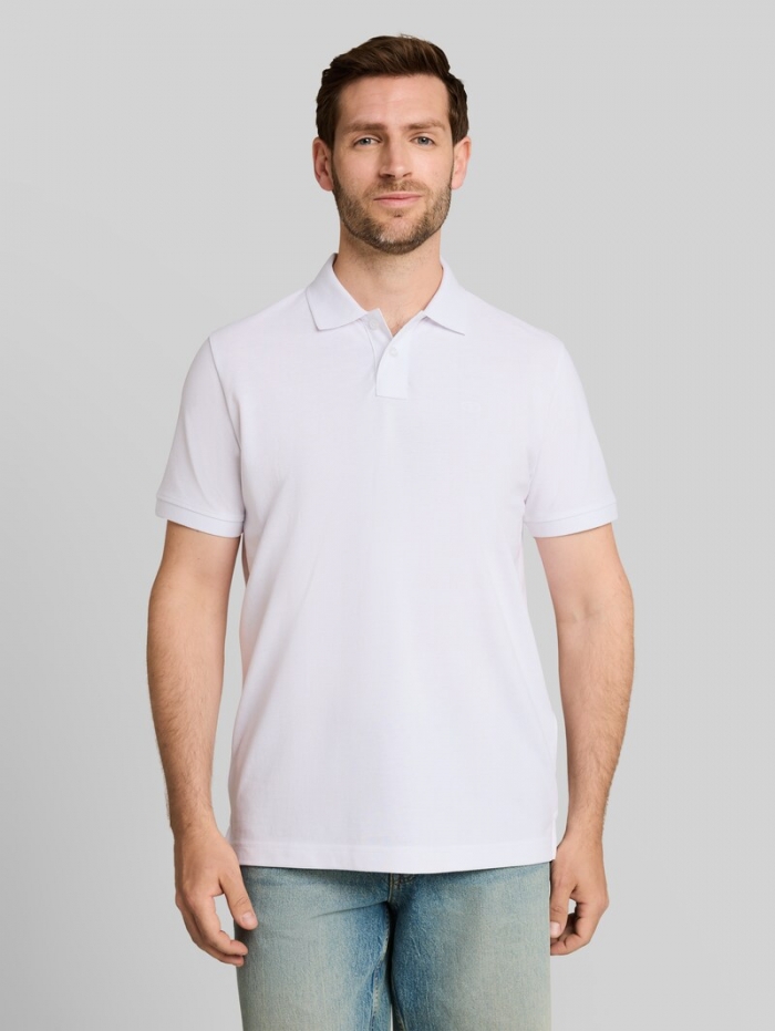 Tom Tailor Piqué Poloshirt mit Logo-Stickerei - White Tom Tailor Piqué Poloshirt mit Logo-Stickerei - White
