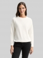 Tom Tailor Loose Fit Sweatshirt - Whisper White Tom Tailor Loose Fit Sweatshirt - Whisper White
