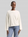 Tom Tailor Strickpullover aus Federgarn - Off White Tom Tailor Strickpullover aus Federgarn - Off White