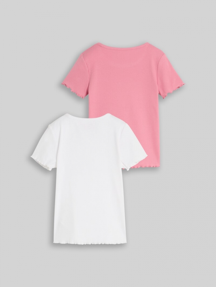 Tom Tailor Ripp T-Shirt im 2er-Pack - White Tom Tailor Ripp T-Shirt im 2er-Pack - White