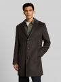 Tom Tailor Relaxed Fit Wollmantel mit Reverskragen - Brown Melange Herringbone Tom Tailor Relaxed Fit Wollmantel mit Reverskragen - Brown Melange Herringbone