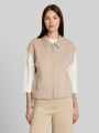 Tom Tailor Loose Fit Sweatweste mit Kragen - Gravel Beige