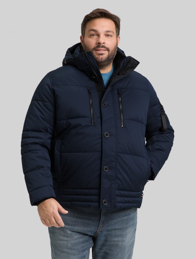 Tom Tailor Plus Size - Pufferjacke mit abnehmbarer Kapuze - Sky Captain Blue Tom Tailor Plus Size - Pufferjacke mit abnehmbarer Kapuze - Sky Captain Blue