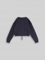 Tom Tailor Cropped Sweatshirt mit Print - Parisien Night Blue Tom Tailor Cropped Sweatshirt mit Print - Parisien Night Blue