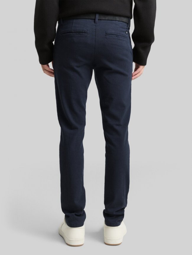 Tom Tailor Straight Chino Hose mit Gürtel - Navy Dobby Yarn Dye Tom Tailor Straight Chino Hose mit Gürtel - Navy Dobby Yarn Dye