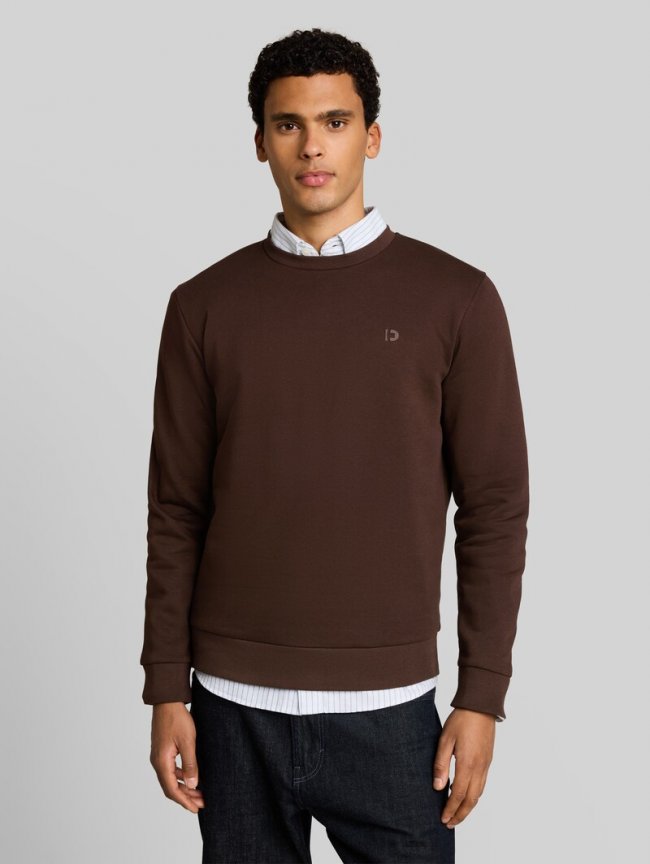 Tom Tailor Basic Sweatshirt - Cool Dark Brown Tom Tailor Basic Sweatshirt - Cool Dark Brown