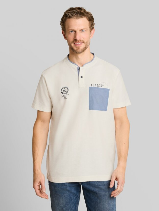 Tom Tailor Poloshirt mit Brusttasche - Gardenia White Tom Tailor Poloshirt mit Brusttasche - Gardenia White
