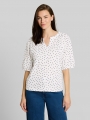 Tom Tailor T-Shirt mit Punktemuster - White Small Dot Design Tom Tailor T-Shirt mit Punktemuster - White Small Dot Design