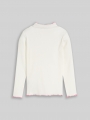 Tom Tailor Langarmshirt mit Rippstruktur - Whisper White Tom Tailor Langarmshirt mit Rippstruktur - Whisper White