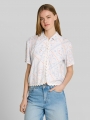 Tom Tailor Boxy Fit Bluse mit Leinenanteil - White Blue Coral Paisley Print Tom Tailor Boxy Fit Bluse mit Leinenanteil - White Blue Coral Paisley Print