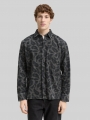 Tom Tailor Overshirt mit Brusttasche - Night Grey Big Pixel Print Tom Tailor Overshirt mit Brusttasche - Night Grey Big Pixel Print