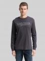 Tom Tailor Langarmshirt mit Logo-Print - Tarmac Grey Tom Tailor Langarmshirt mit Logo-Print - Tarmac Grey