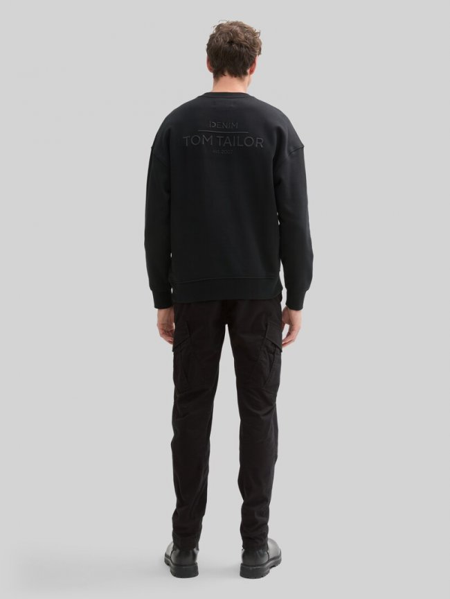 Tom Tailor Regular Tapered Cargo Hose - Black Tom Tailor Regular Tapered Cargo Hose - Black