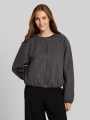 Tom Tailor Blouson Jacke in Melange-Optik - Dark Coal Grey Melange