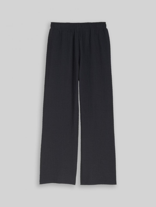 Tom Tailor Wide Leg Hose mit Struktur - Coal Grey Tom Tailor Wide Leg Hose mit Struktur - Coal Grey