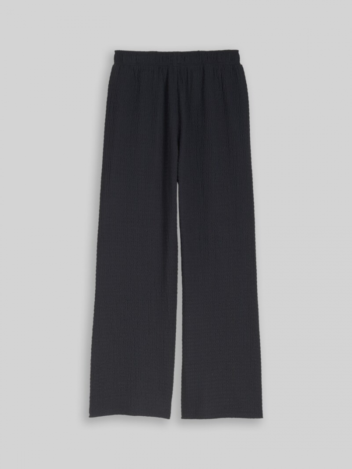 Tom Tailor Wide Leg Hose mit Struktur - Coal Grey Tom Tailor Wide Leg Hose mit Struktur - Coal Grey