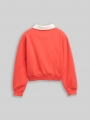 Tom Tailor Cropped Sweatshirt mit Kragen - Plain Red Tom Tailor Cropped Sweatshirt mit Kragen - Plain Red