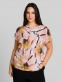 Tom Tailor Plus Size - T-Shirt im Material-Mix - Big Abstract Flower Print Tom Tailor Plus Size - T-Shirt im Material-Mix - Big Abstract Flower Print