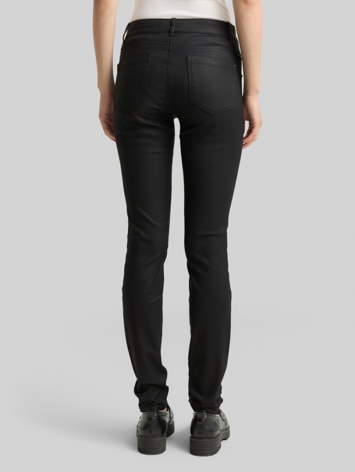 Tom Tailor Coated TTLUCIE SKINNY Jeans - Coated Black Denim Tom Tailor Coated TTLUCIE SKINNY Jeans - Coated Black Denim