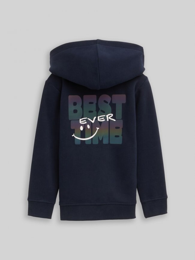 Tom Tailor Hoodie Sweatjacke mit Rückenprint - Sky Captain Blue Tom Tailor Hoodie Sweatjacke mit Rückenprint - Sky Captain Blue