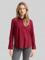 Tom Tailor Hemdbluse mit Muster - Small Red Wave Print Tom Tailor Hemdbluse mit Muster - Small Red Wave Print