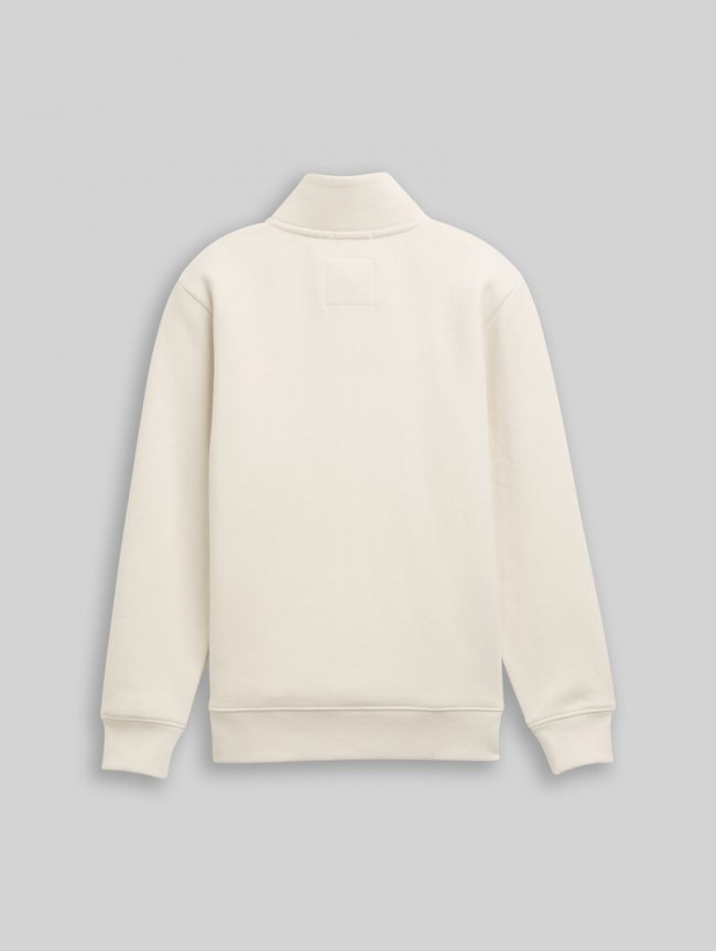 Tom Tailor Troyer Sweatshirt - Greyish White Tom Tailor Troyer Sweatshirt - Greyish White