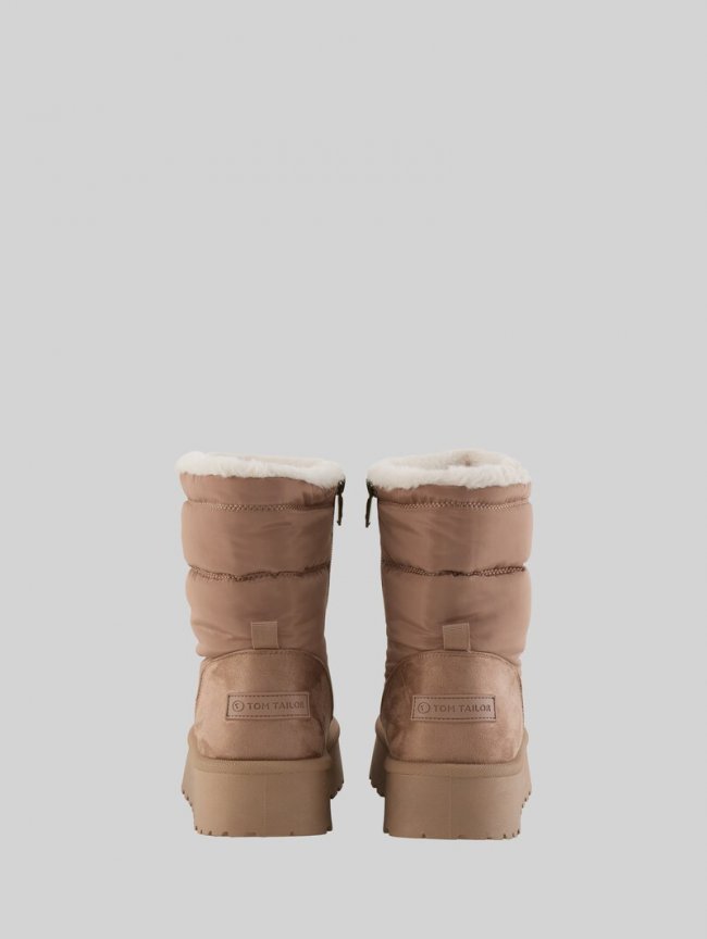 Tom Tailor Gefütterte Schneestiefel mit Wattierung - Beige Tom Tailor Gefütterte Schneestiefel mit Wattierung - Beige