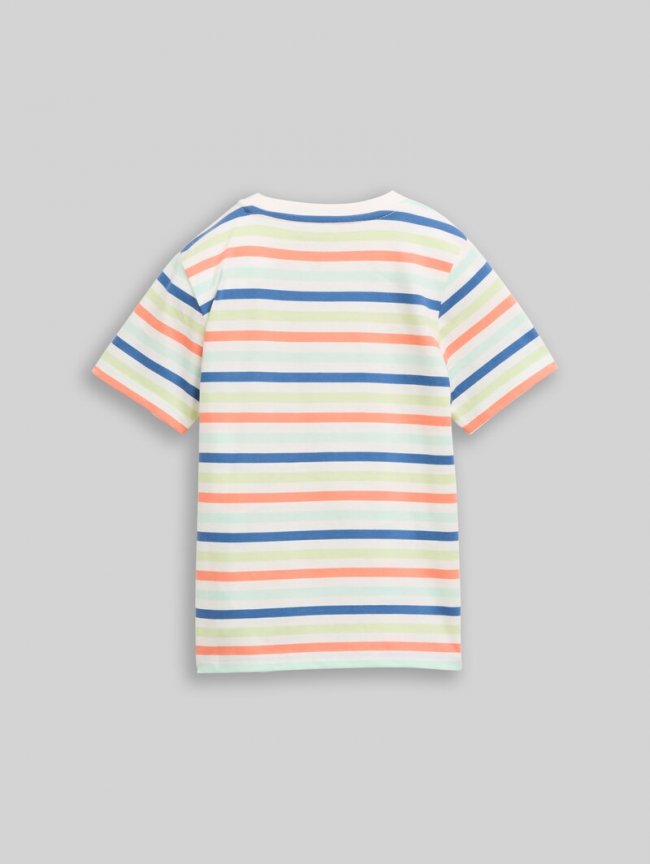 Tom Tailor T-Shirt mit Streifenmuster - Small Multicolor Stripe Tom Tailor T-Shirt mit Streifenmuster - Small Multicolor Stripe