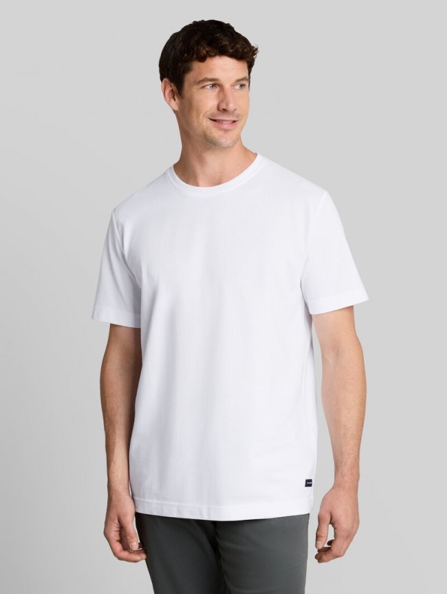 Tom Tailor Piqué T-Shirt mit Logo-Badge - White