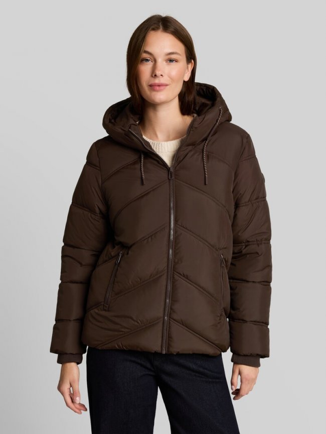 Tom Tailor Puffer-Jacke aus wasserabweisendem Material - Java Dark Brown Tom Tailor Puffer-Jacke aus wasserabweisendem Material - Java Dark Brown