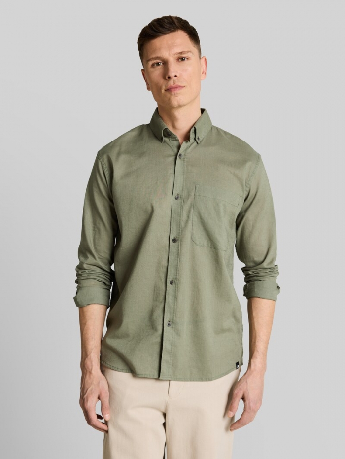 Tom Tailor Relaxed Fit Hemd mit Leinenanteil - Sea Spray Tom Tailor Relaxed Fit Hemd mit Leinenanteil - Sea Spray