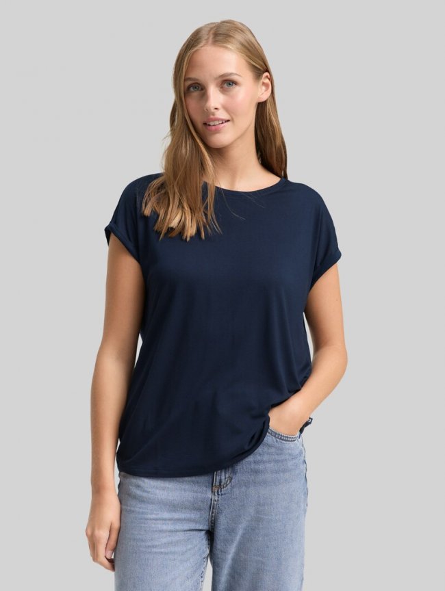 Tom Tailor Loose Fit T-Shirt - Sky Captain Blue Tom Tailor Loose Fit T-Shirt - Sky Captain Blue