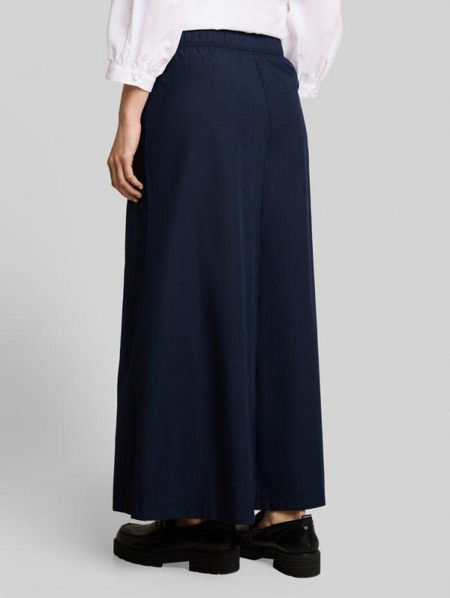 Tom Tailor Cropped Wide Leg Hose - Sky Captain Blue Tom Tailor Cropped Wide Leg Hose - Sky Captain Blue
