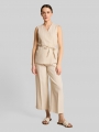 Tom Tailor Crinkle Blazer-Weste mit Leinenanteil - Sand Stone Beige Melange Tom Tailor Crinkle Blazer-Weste mit Leinenanteil - Sand Stone Beige Melange
