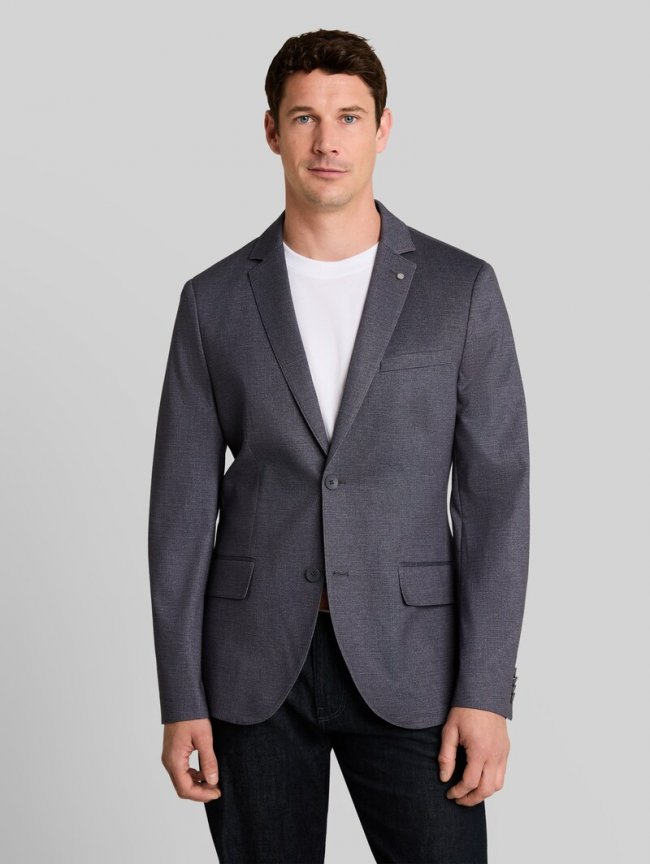 Tom Tailor Regular Fit Sakko mit Taschen - Tamac Grey Melange Print Tom Tailor Regular Fit Sakko mit Taschen - Tamac Grey Melange Print