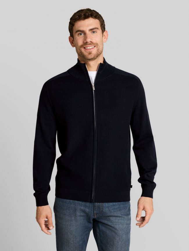Tom Tailor Strickjacke aus Baumwolle - Sky Captain Blue Tom Tailor Strickjacke aus Baumwolle - Sky Captain Blue