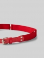 Tom Tailor Textilbandgürtel mit Lederdetails - Red Uni Tom Tailor Textilbandgürtel mit Lederdetails - Red Uni