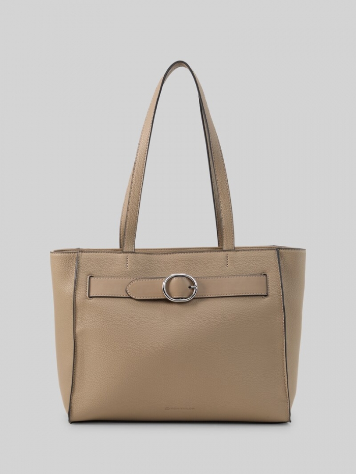 Tom Tailor TTELIORA L Shopper mit Gürteldetail - Taupe / Taupe Tom Tailor TTELIORA L Shopper mit Gürteldetail - Taupe / Taupe