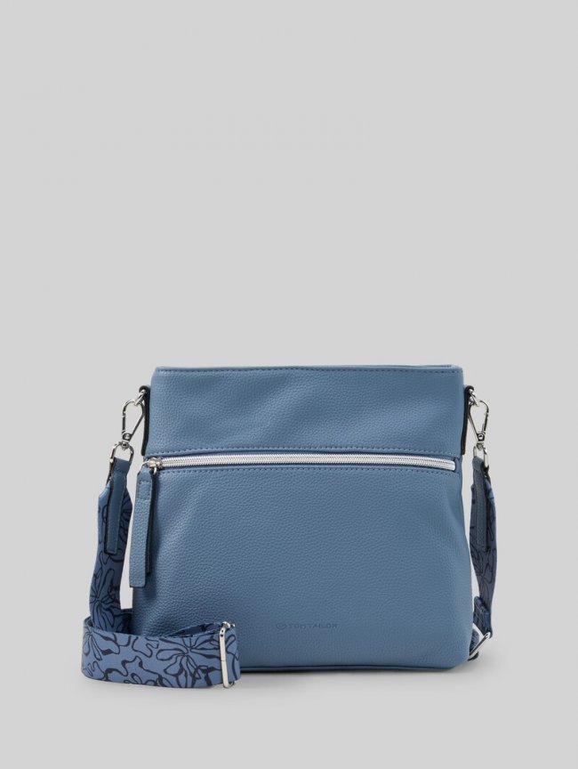 Tom Tailor TTORLA M Umhängetasche mit Gewebeband - Mid Blue Tom Tailor TTORLA M Umhängetasche mit Gewebeband - Mid Blue