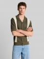 Tom Tailor Strickhemd mit Resort Kragen und Knopfleiste - Faded Green White Colorblock Tom Tailor Strickhemd mit Resort Kragen und Knopfleiste - Faded Green White Colorblock