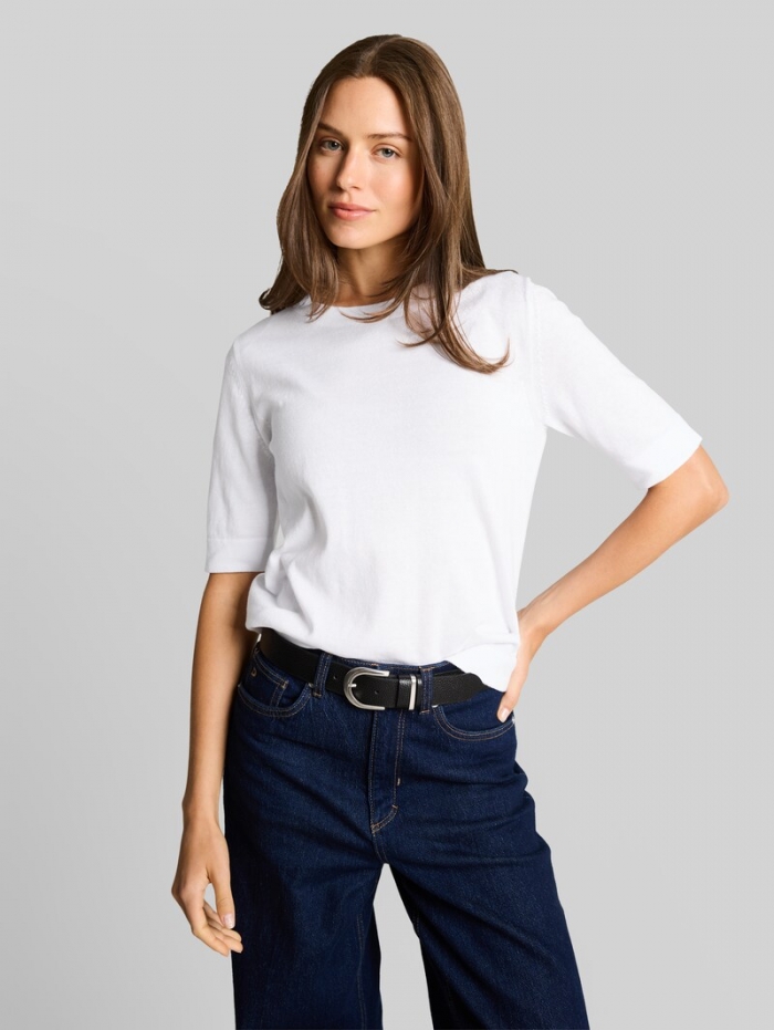 Tom Tailor Strickpullover aus Baumwolle - White Tom Tailor Strickpullover aus Baumwolle - White