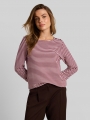 Tom Tailor Langarmshirt mit Knopf-Details - Light Pink Preppy Plum Stripe Tom Tailor Langarmshirt mit Knopf-Details - Light Pink Preppy Plum Stripe