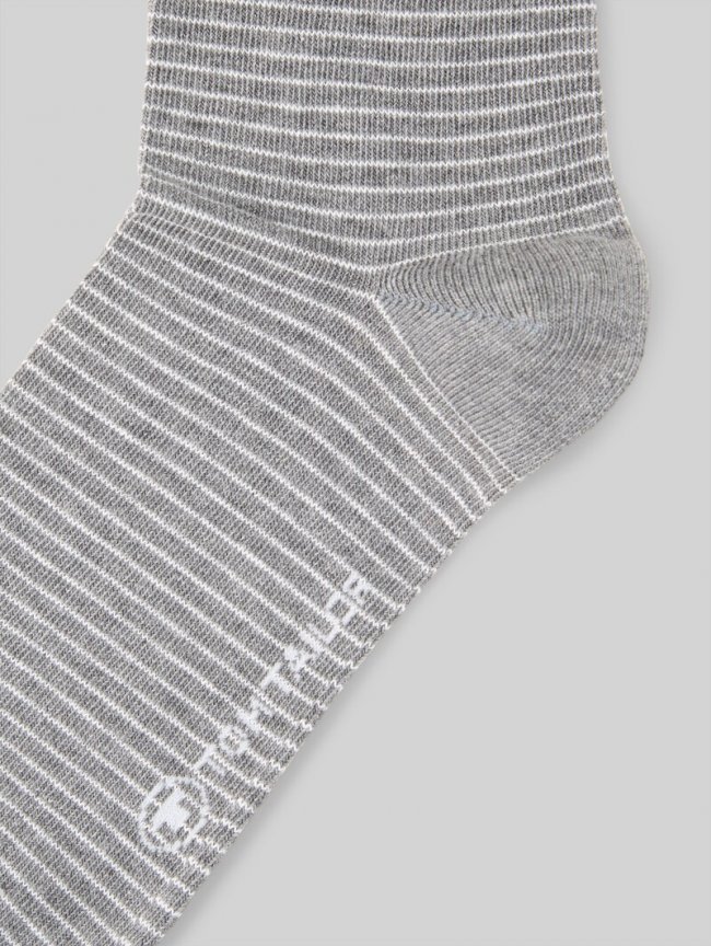 Tom Tailor Socken im 6er-Pack mit Muster - Grey Melange Tom Tailor Socken im 6er-Pack mit Muster - Grey Melange