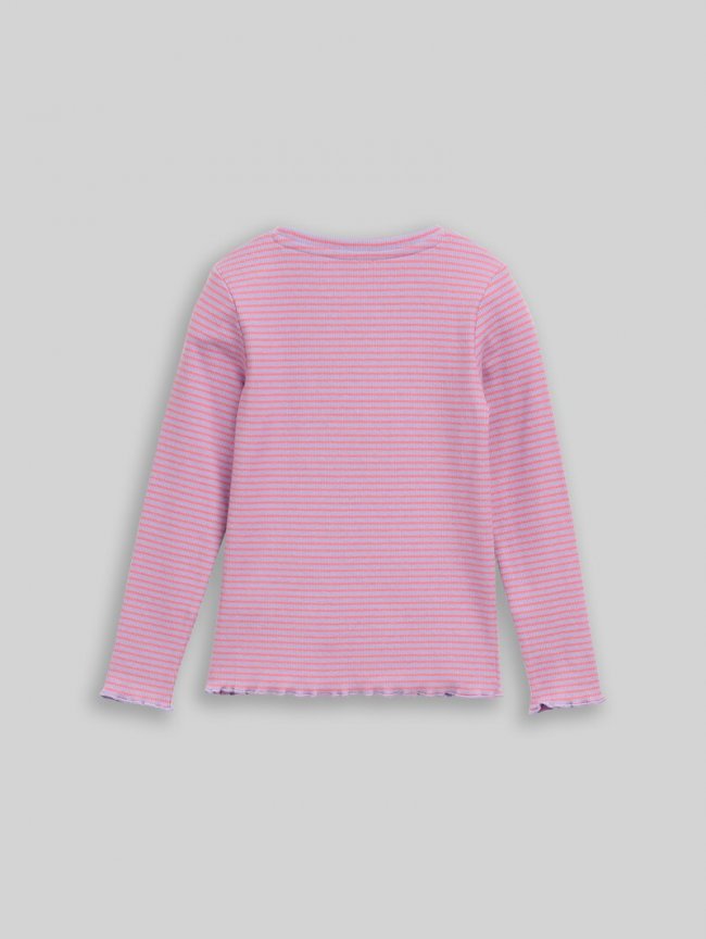 Tom Tailor Langarmshirt mit Streifenmuster - Coral And Purple Thin Stripe Tom Tailor Langarmshirt mit Streifenmuster - Coral And Purple Thin Stripe