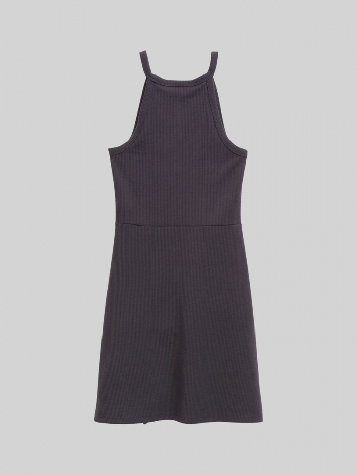Tom Tailor Mini-Kleid mit Rippstruktur - Coal Grey Tom Tailor Mini-Kleid mit Rippstruktur - Coal Grey