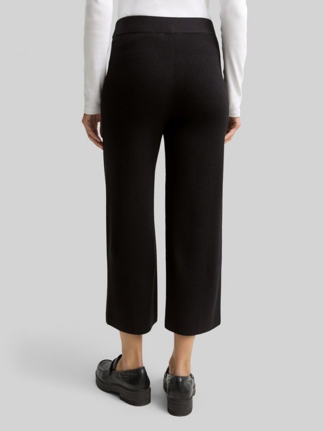 Tom Tailor Culotte Strickhose - Deep Black Tom Tailor Culotte Strickhose - Deep Black
