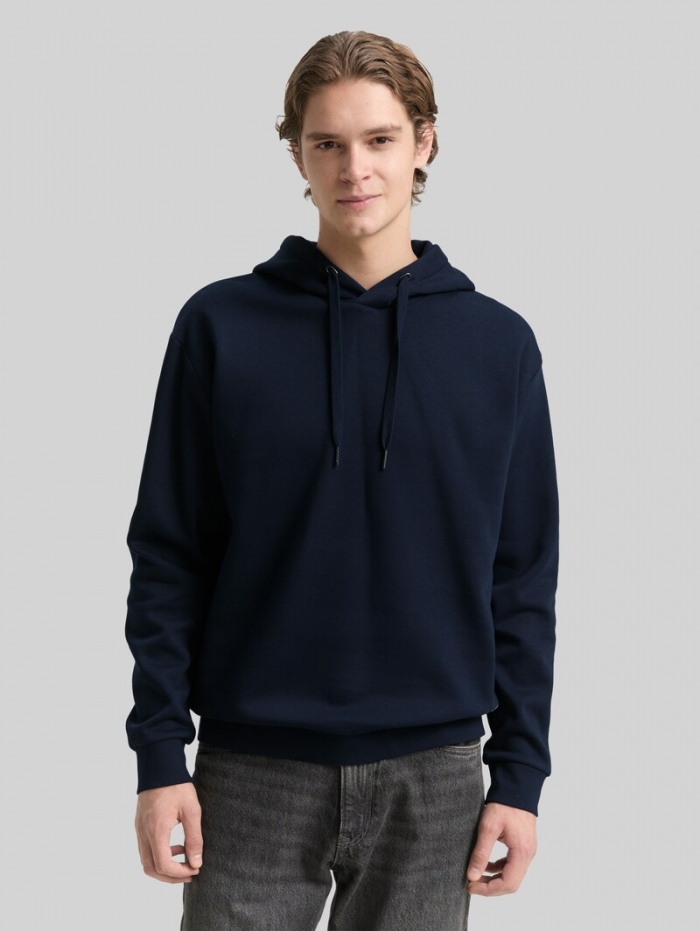 Tom Tailor Hoodie Sweatshirt mit Logo-Badge - Sky Captain Blue Tom Tailor Hoodie Sweatshirt mit Logo-Badge - Sky Captain Blue