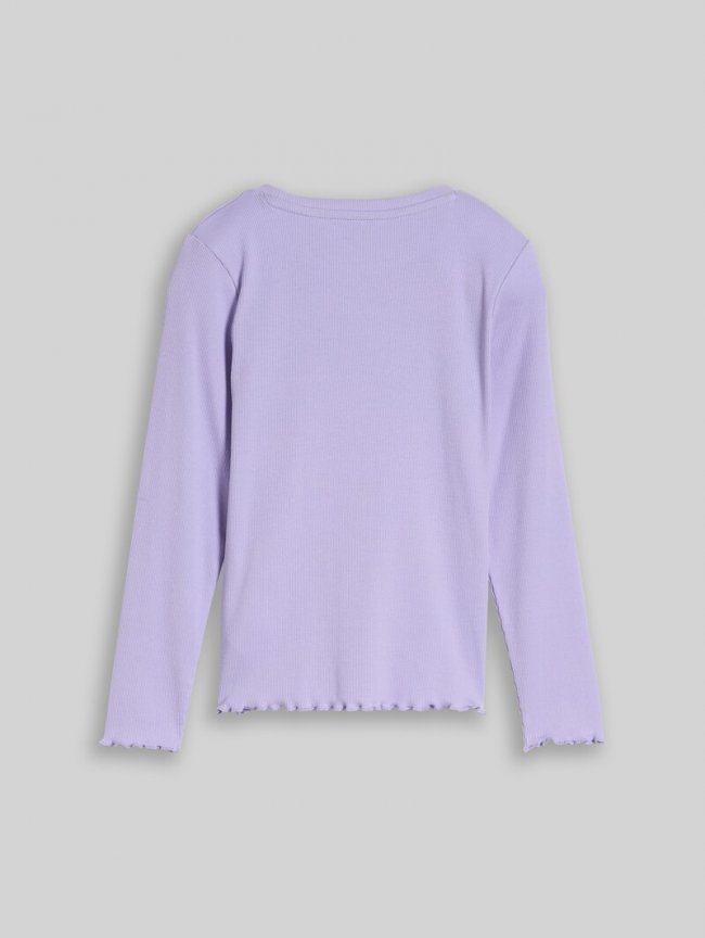 Tom Tailor Langarmshirt mit Rippstruktur - Sweet Purple Tom Tailor Langarmshirt mit Rippstruktur - Sweet Purple